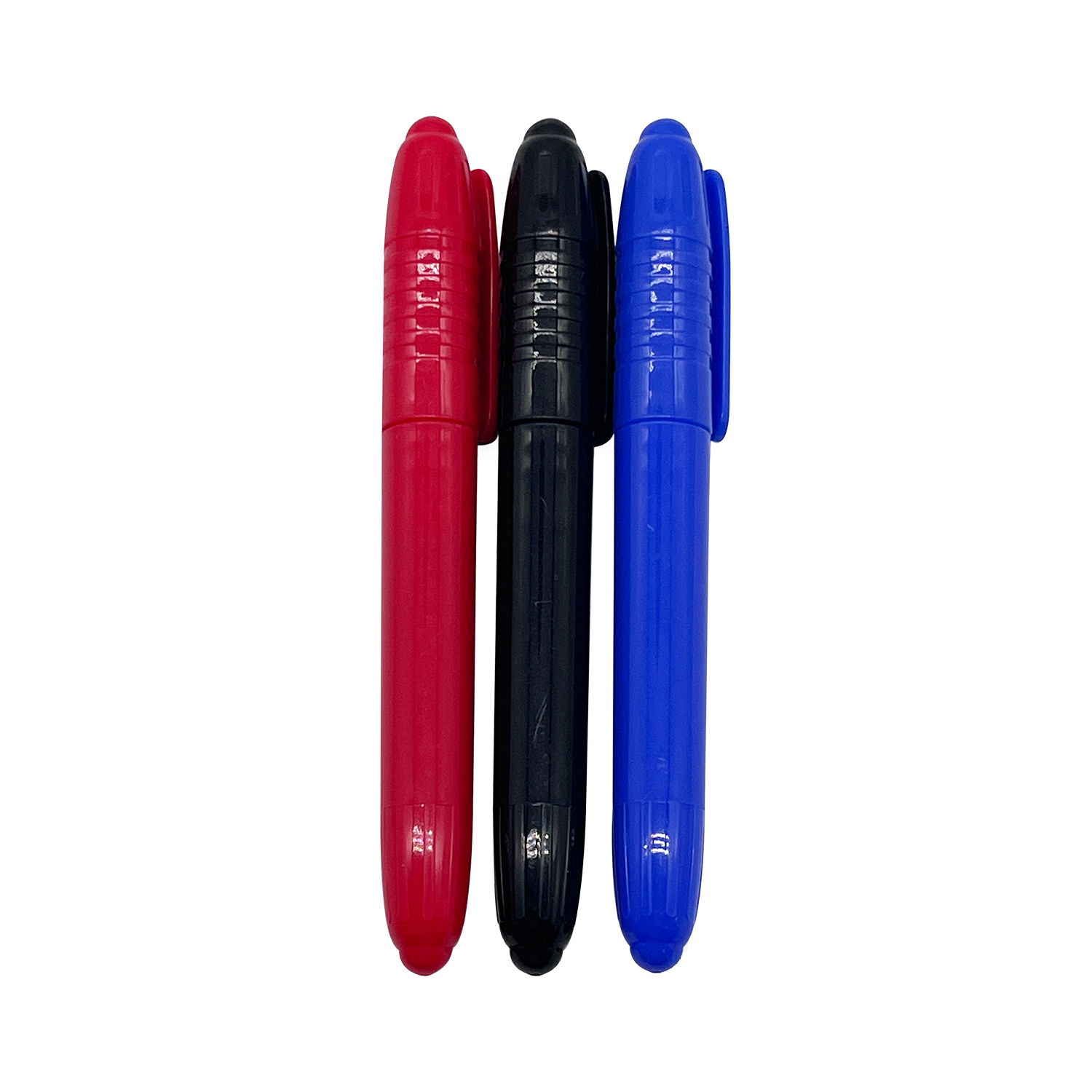 Custom design 3-color oblique brush tip alcohol permanent marker pen non-removable for office and school supplies set packaging
